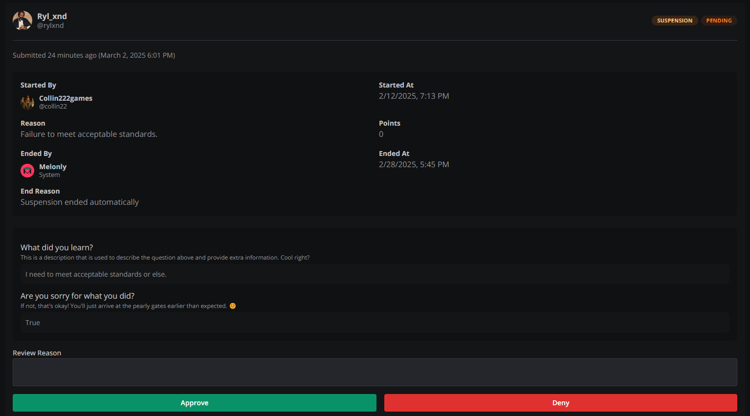 infractions discord